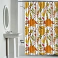thumbnail image 6 of YIMWNYI Shower Curtain, Waterproof EVA Bathroom Curtain, Pumpkin Print, Autumn Harvest, Thanksgiving Decor, Easy Clean, Durable Grommets, 6 of 6