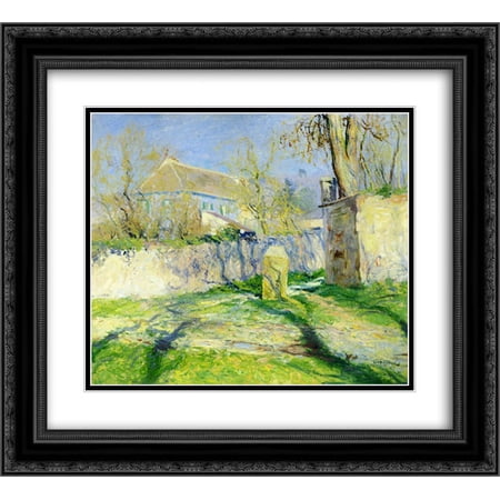 Guy Rose 2x Matted 22x20 Black Ornate Framed Art Print 'The Blue House'