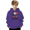thumbnail image 4 of Boys Girls 100 Days of School Hoodie - Kids Letter Graphic Long Sleeve Preppy Back to School Sweatshirt, 4 of 4