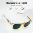 thumbnail image 4 of LifeArt Vintage Round Sunglasses for Men and Women Gradient Gray Lens UV400 Protection Outdoor Shades with Green yellow+Color +2.00 Magnification Frame 2 Pack, 4 of 5