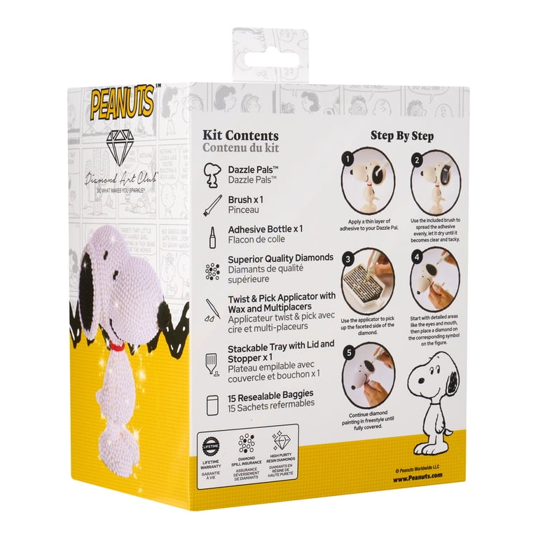 DIAMOND ART CLUB® Dazzle Pals - Snoopy, Diamond Painting Kit, Fun