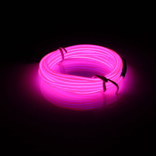 2M 10M LED Flexible Neon Light Glow EL Strip Tube Cool Wire Rope Home Car Decor