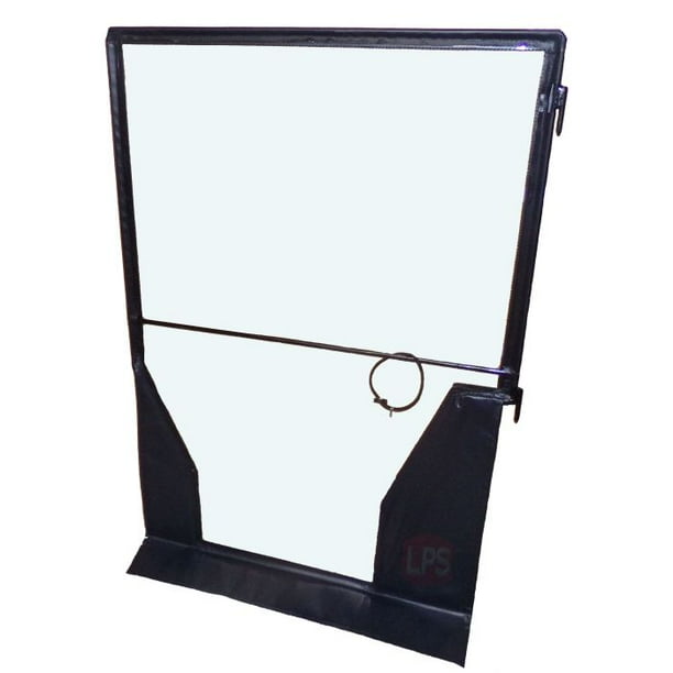 CS9V1Z74RD Case 440 Series 3 Skid Steer, Vinyl Cab Enclosure Replacement Door w/ Hinges