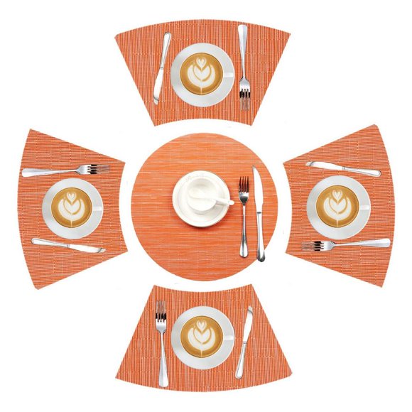 Wedge Shaped Placemats Round Dining Table