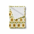 thumbnail image 2 of Sunflower Soft Flannel Fleece Blanket, Sunflowers Pattern Autumn Season Country Style Retro Illustration Print, Cozy Plush for Indoor and Outdoor Use, 60" x 80", Yellow White Green, by Ambesonne, 2 of 6