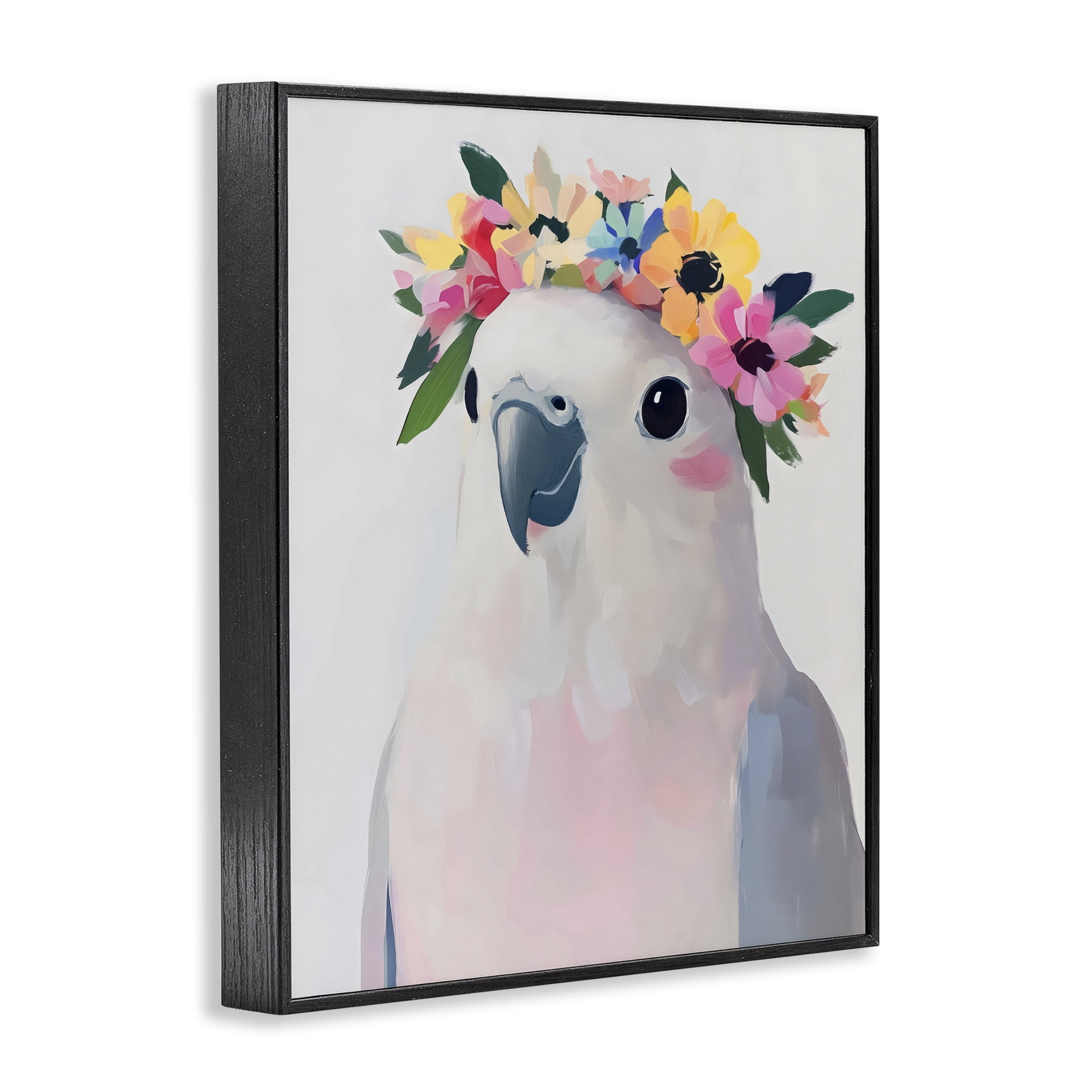 Stupell Industries Flower Crown Dove Black Framed Giclee Art, design by The Prints Vibe