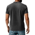 thumbnail image 4 of HAJWOH Men's Polo Shirts with Collar Short Sleeve Distressed Washed Cotton T-Shirts Button Casual Summer Tee Tops Clothing, 4 of 5