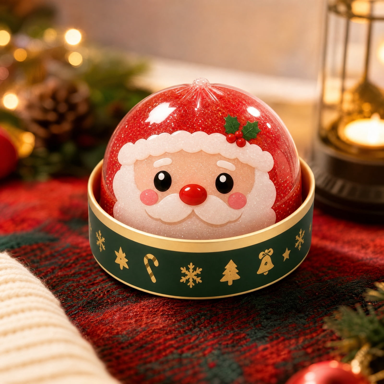 Christmas Santa Dumpling Squishies Toys Christmas Santa Dumpling Squishy Squishy Dumpling Stretchy Clear Gel Dumplings Stress Balls Collectible Blind Box Sensory Toy,1PC