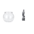 thumbnail image 1 of Acuario de escritorio,Pecera pequeña transparente,pecera,jarrón,mesa,Tanque de peces Contenedor de acuario transparente Hogar,Estatua de Guan Yin,Estatua de Guan Yin para decoración del hogar., 1 of 8