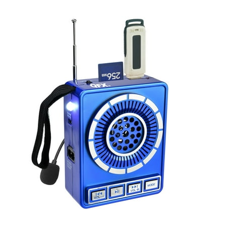 QFX Portable PA System with USB/MICRO-SD, FM Radio- Blue