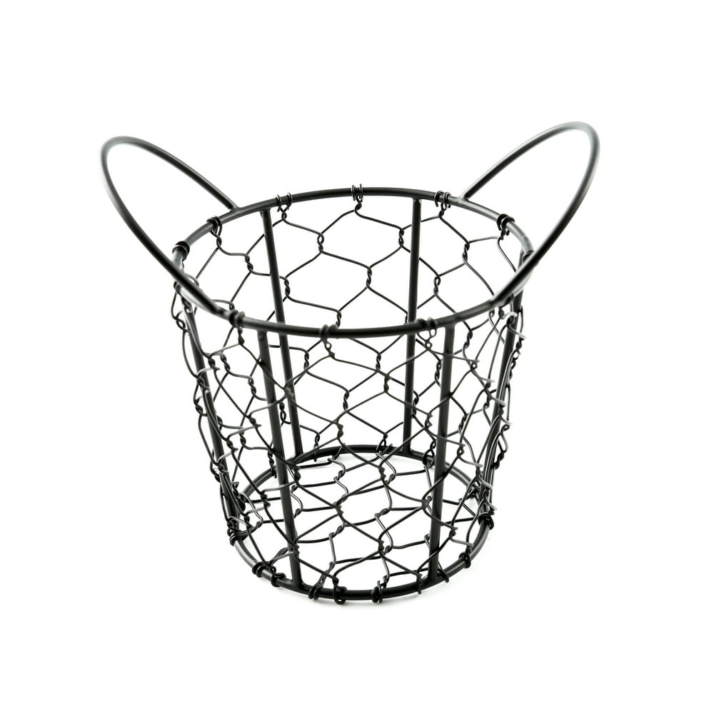 Round Black Chicken Wire French Fry Basket