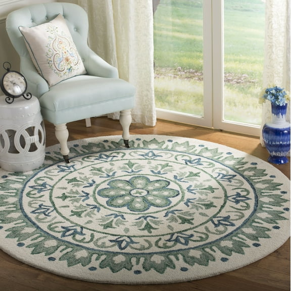 SAFAVIEH Novelty NOV607J Handmade Ivory / Teal Rug