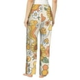 thumbnail image 3 of Kll Womens Groovy Hippie Flower Mushrooms Print Pajama Pants Soft Pajama Bottoms For Women Cozy Lounge Pants, 3 of 9