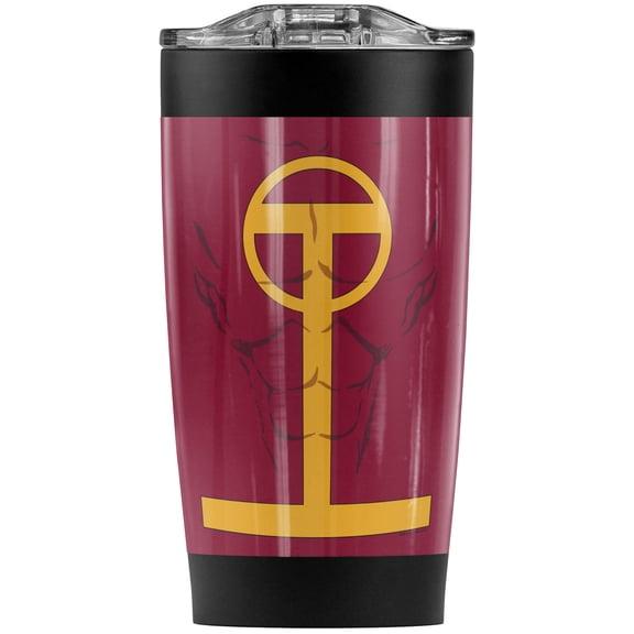 Justice League Red Tornado Uniform Stainless Steel Tumbler 20 oz Coffee Travel Mug/Cup, Vacuum Insulated & Double Wall with Leakproof Sliding Lid | Great for Hot Drinks and Cold Beverages
