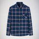 thumbnail image 1 of Blusa y camisa de manga larga con cuello vuelto para hombre, estampada, informal, formal, con solapa, de poliéster, 1 of 3