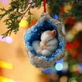 thumbnail image 6 of Oioii Animal Ornaments for Christmas Tree, Christmas Ornaments Forest Animals Little Animals Acrylic Hanging Decoration Gift for Animal Lovers(Raccoon Owl), 6 of 7