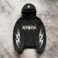 thumbnail image 3 of Sudadera con capucha Y2k Retro Black Star Patchwork Fashion Loose Oversize Bordado Sudadera con capucha Ropa urbana gótica para hombres, 3 of 4