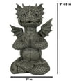 thumbnail image 2 of Ebros Meditating Fiery Yoga Dragon Garden Statue Faux Stone Resin Finish 10" H, 2 of 8