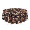 thumbnail image 5 of Camouflage Round Tablecloth 70x70in(178x178cm) – Waterproof Polyester Table Cover with Full Print Design, Wrinkle Resistant & Washable for Kitchen Dining Party Decor, 5 of 6