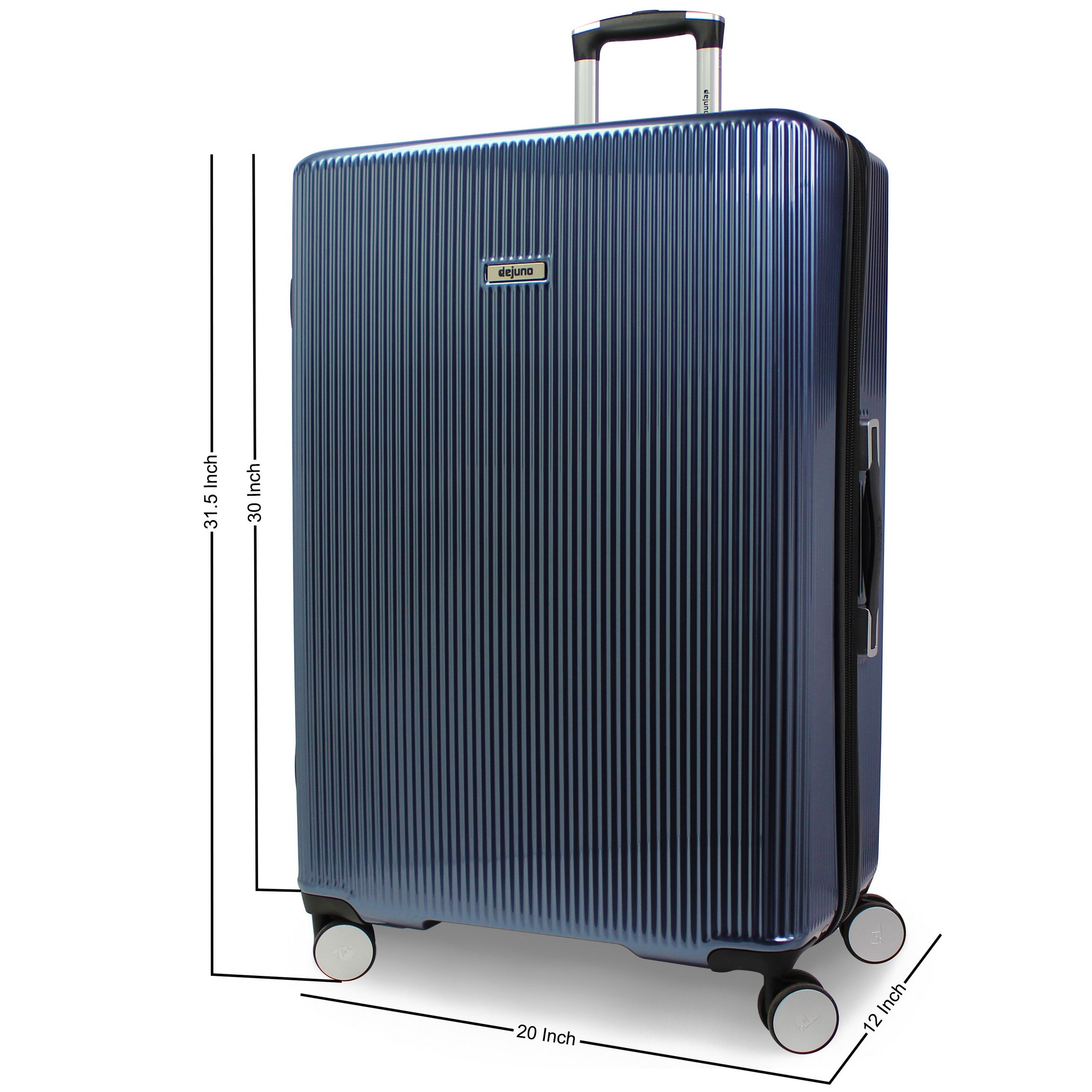 World Traveler Dejuno Monarch 30-Inch Polycarbonate Spinner Luggage - Iron Blue