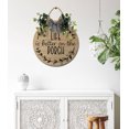 thumbnail image 3 of Life Is Better On The Porch Sign Front Door Porch Decorations, Round Rustic Wood Hanging Sign for Farmhouse Porch Outdoor Home Holiday Front Door Sign Decor, 3 of 5
