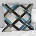 thumbnail image 4 of Designart "Urban Lattice in Blues" Geometric Printed Throw Pillow, 4 of 5