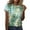 Green, variant on T Shirts for Women Tops Summer Casual Blouses Short Sleeve 3D Floral Printed Round Neck Pullover Loose T Shirts Dressy Basic Tees 2025