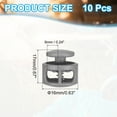 thumbnail image 2 of Uxcell Plastic Cord Lock, Double Hole Spring Cords Toggle Stopper Slider Stops Fastener End Gray, 2 of 6