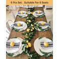 thumbnail image 4 of 13 Inch Round Placemats Set of 6, Palm Leaves Tropical Non Slip Heat Insulation PP Table Mats, Green Botanical Summer Linen Washable Place Mats for Kitchen Dining Party Table Decor, 4 of 7