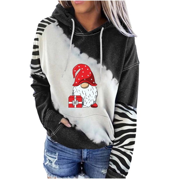Moda mujer estampado manga larga cómoda transpirable cuello redondo camisa Tops Pompotops FGAJ11287