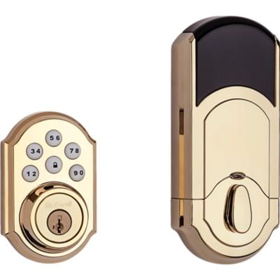 Kwikset 909 SmartCode® Electronic Deadbolt featuring SmartKey Security? in Lifetime Polished