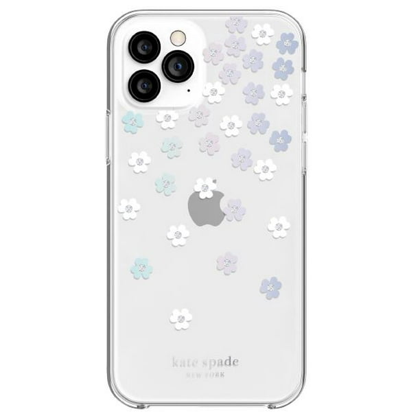 Kate Spade Protective Hardshell Case Scattered Flowers Iridescent for  iPhone 13 Pro Max/12 Pro Max Cases 