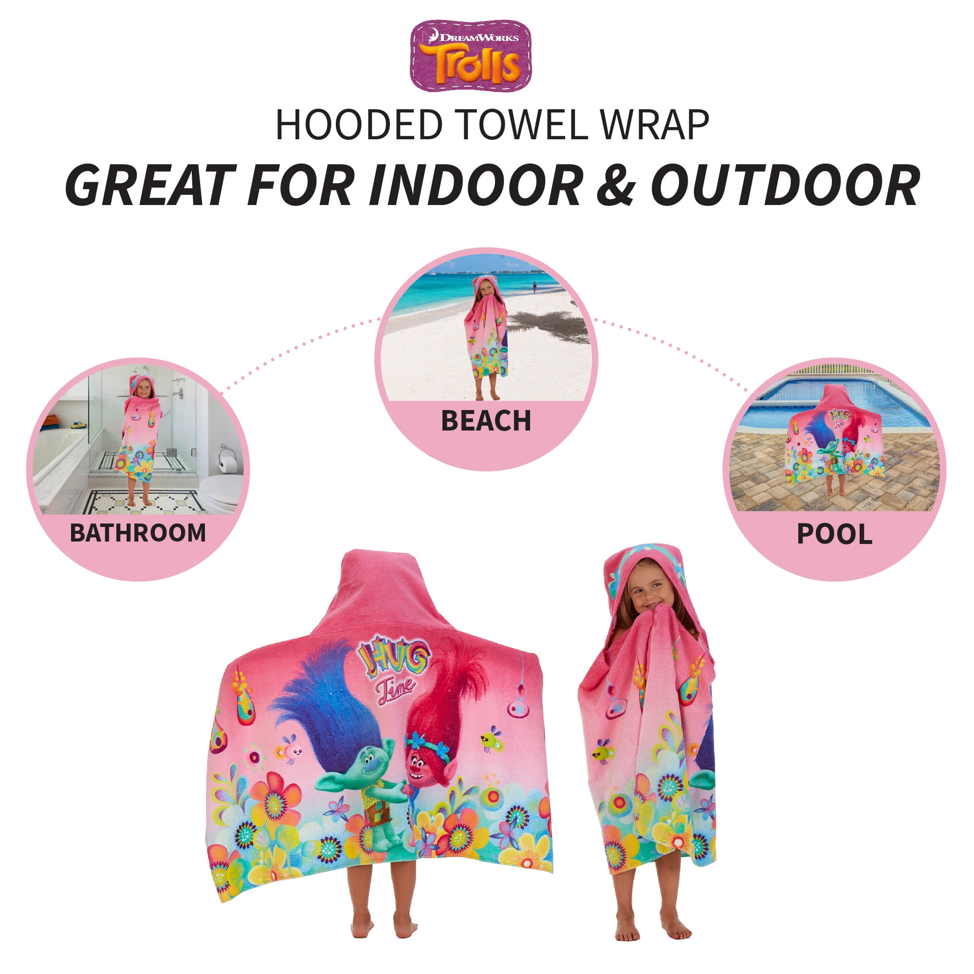 New TROLLS TRESPASSERS Beach Bath Towel Boys Kids Official