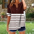 thumbnail image 5 of Rezuofi 1 Pcs Summer Tops for Women Vacation Trendy V Neck 2025 Casual Short Sleeve Shirts Loose Comfy Tunic Clothes Clearance, 5 of 5