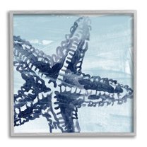 Stupell Industries Modern Sea Life Starfish Graphic Art Gray Framed Art Print Wall Art, Design by June Erica Vess