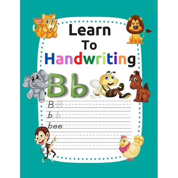 Learn to handwriting: Handwriting practice with fun illustrations with pen and calligraphy control (kindergarten books for activities and le