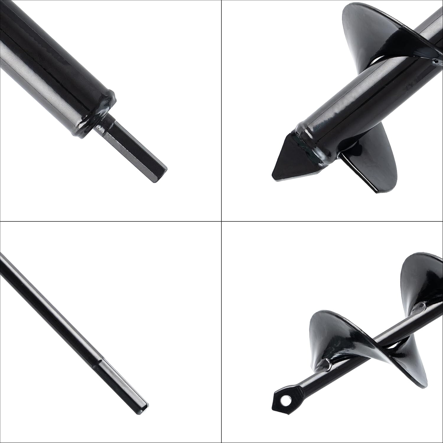 VASGOR Set 3 (1.6x16", 2.6x16", 3.5x16") Auger Drill Bit for Planting - Easy Planter Garden Auger - Bulb & Bedding Plant Augers - Posthole Digger for 3/8” Hex Drive Drill