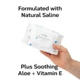 thumbnail image 4 of Nolla Nose and Face Wipes for Babies & Kids with Saline, Vitamin E, & Aloe, Unscented, Compostable, 90 Count (3 Packs of 30), 4 of 6