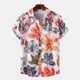 thumbnail image 3 of Camisa informal de manga corta con estampado hawaiano para vacaciones en la playa para hombre, holgada, de gran tamaño, para verano, 3 of 4