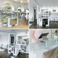 thumbnail image 7 of Glasglow I Reception Desk with Glass Top, Office Restaurant Beauty Salon Furniture, White 50" L x 19" W, 7 of 7