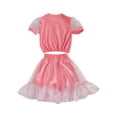 thumbnail image 4 of Mialoley Little Girls Round Neck Sequin Decor Tops + Mesh Layer Shorts Skirts, 4 of 7