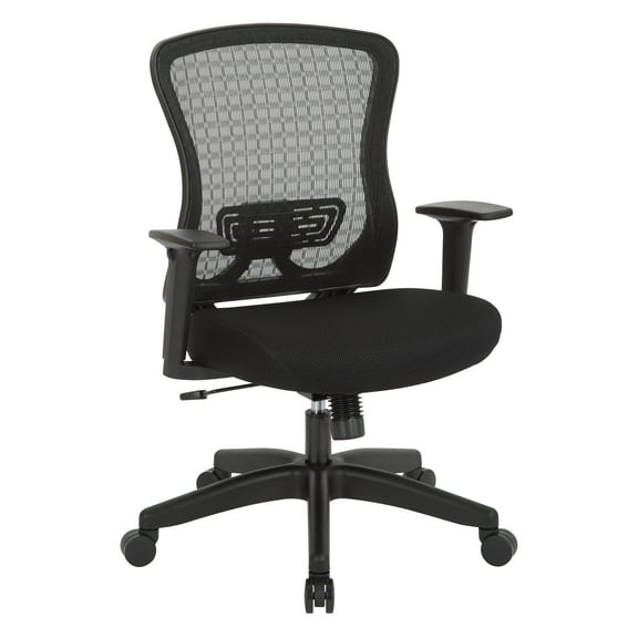 Breathable Mesh Back And Padded Mesh Seat Managers Chair-Color:CHX Dark,Material:Metal,Number of Items:EA,Size:25.5W x 26D x 42.75H,Style:Contemporary