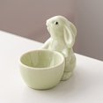 thumbnail image 4 of Ceramic Bunny Egg Cup Easter Bunny Shaped Egg Cups Rabbit Statue Egg Holder Porcelain Easter Egg Display Stand For Hard Boiled Eggs Breakfast Table Pot Dish Bowl Desktop Ornament Home Decor, 4 of 6