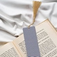 thumbnail image 6 of Kdxio Navy Blue And White Stripes Print Metal Tassel Bookmarks,Perfect Gift for Art Lovers and Bookworms Metal Bookmarks for Women, 6 of 8