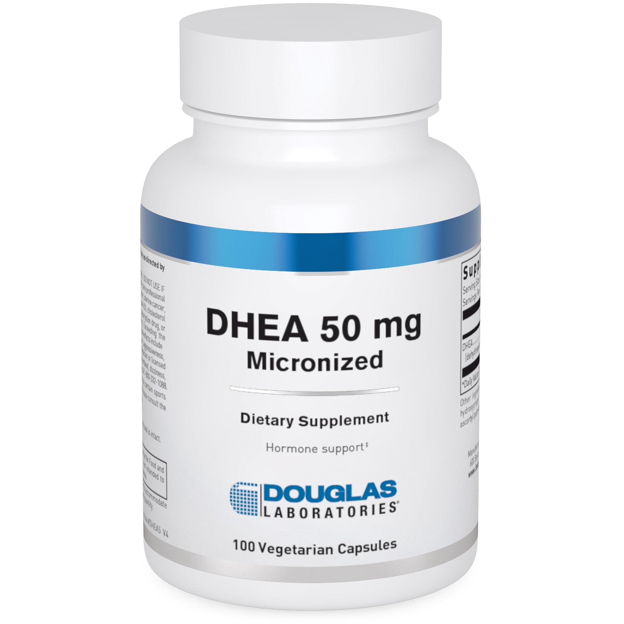 Douglas Laboratories DHEA 50 mg | Micronized Supplement to Support Immune Health, Brain, Bones, Metabolism and Lean Body Mass* | 100 Capsules