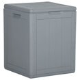 thumbnail image 1 of vidaXL Garden Storage Box 90L Grey PP Wood Look, 1 of 5