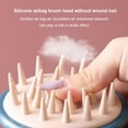 thumbnail image 4 of Cepillo de masaje para cabello con base de silicona suave - ideal para uso en seco o mojado, ayuda a estimular el cuero cabelludo y reduce la estática. Diseño ergonómico en color azul., 4 of 6