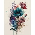 thumbnail image 2 of Botanical Whimsy - Floral Watercolor Canvas Wall Art, 2 of 2