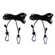 thumbnail image 1 of 2 Piezas Negro 12ft 4mm Elástico Kayak Canoa Línea De Remolque Correa Correa De Seguridad Con Tapones De Resorte De Ajuste Y Clips De Mosquetón Baoblaze Línea de remolque de kayak, 1 of 7