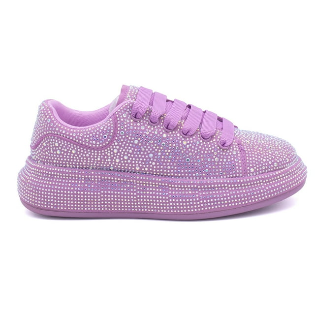 Tenis Sneakers con brillos Casual para Mujer Berness Dolly Purple